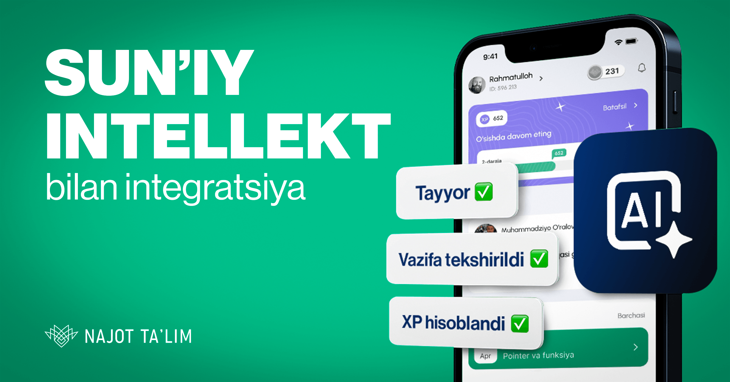 Mobil ilovada sun’iy intellekt integratsiyasi
